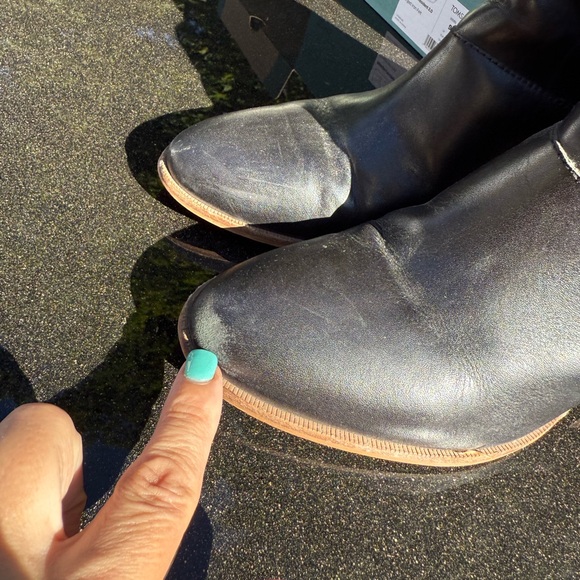 Madewell Black Leather Ankle Boots 9.5 - Picture 3 of 6